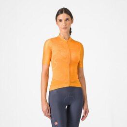 CASTELLI Cyklistický dres s krátkym rukávom - FANTASIA - oranžová