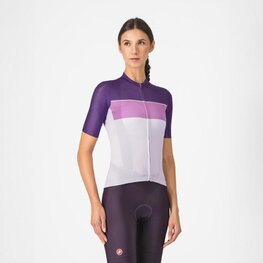 CASTELLI Cyklistický dres s krátkym rukávom - ELEGANTE - fialová/ružová/biela