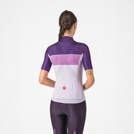 CASTELLI Cyklistický dres s krátkym rukávom - ELEGANTE - fialová/ružová/biela