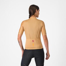 CASTELLI Cyklistický dres s krátkym rukávom - UNLIMITED W - hnedá