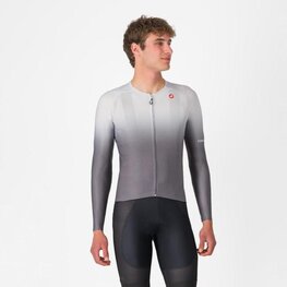 CASTELLI Cyklistický dres s dlhým rukávom letný - UPF LONG - strieborná/šedá