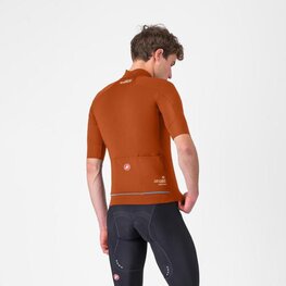 CASTELLI Cyklistická vetruodolná bunda - DO.DI.CI. SHORT SLEEVE - hnedá