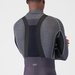 CASTELLI Cyklistické nohavice dlhé s trakmi - UNLIMITED - šedá