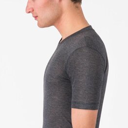 CASTELLI Cyklistické tričko s krátkym rukávom - MEDIO BASE LAYER - šedá