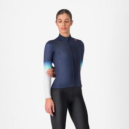 CASTELLI Cyklistický dres s dlhým rukávom zimný - CORSO THERMAL - modrá