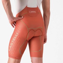 CASTELLI Cyklistické nohavice krátke s trakmi - AERO RACE S KIT - červená