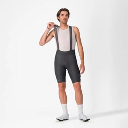 CASTELLI Cyklistické nohavice krátke s trakmi - ESPRESSO 2 - šedá