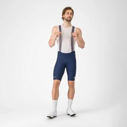 CASTELLI Cyklistické nohavice krátke s trakmi - ESPRESSO 2 - modrá