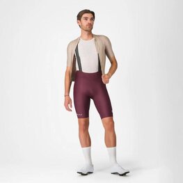 CASTELLI Cyklistické nohavice krátke s trakmi - ESPRESSO 2 - bordová