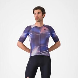 CASTELLI Cyklistický dres s krátkym rukávom - AERO RACE 8S - fialová