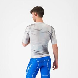 CASTELLI Cyklistický dres s krátkym rukávom - AERO RACE 8S - strieborná