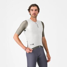 CASTELLI Cyklistický dres s krátkym rukávom - CORRETTO - béžová/ivory
