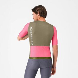 CASTELLI Cyklistický dres s krátkym rukávom - CORRETTO - ružová/hnedá