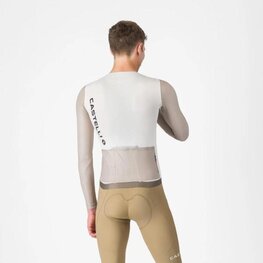 CASTELLI Cyklistický dres s dlhým rukávom letný - CORRETTO LS - béžová/ivory
