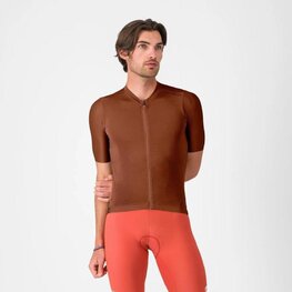 CASTELLI Cyklistický dres s krátkym rukávom - ESPRESSO 2 - hnedá