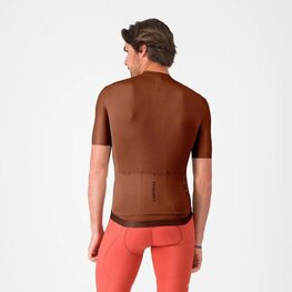 CASTELLI Cyklistický dres s krátkym rukávom - ESPRESSO 2 - hnedá