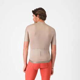 CASTELLI Cyklistický dres s krátkym rukávom - ESPRESSO 2 - béžová