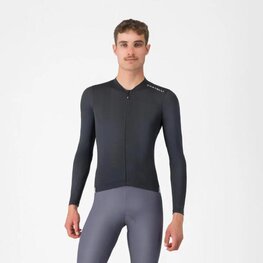 CASTELLI Cyklistický dres s dlhým rukávom letný - ESPRESSO 2 LS - čierna