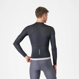 CASTELLI Cyklistický dres s dlhým rukávom letný - ESPRESSO 2 LS - čierna
