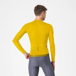 CASTELLI Cyklistický dres s dlhým rukávom letný - ESPRESSO 2 LS - žltá