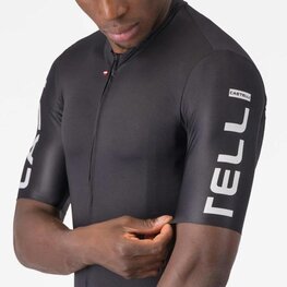 CASTELLI Cyklistický dres s krátkym rukávom - ENTRATA APEX - čierna