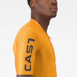 CASTELLI Cyklistický dres s krátkym rukávom - ENTRATA APEX - oranžová