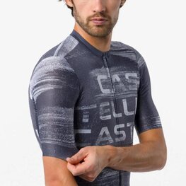 CASTELLI Cyklistický dres s krátkym rukávom - STRATUS LOGO - modrá
