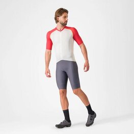 CASTELLI Cyklistický dres s krátkym rukávom - UNLIMITED ENDURANCE 3 - ivory/červená