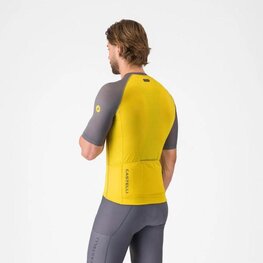 CASTELLI Cyklistický dres s krátkym rukávom - UNLIMITED ENDURANCE 3 - žltá/šedá
