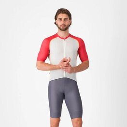 CASTELLI Cyklistické nohavice krátke s trakmi - UNLIMITED 2 - šedá