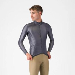 CASTELLI Cyklistická vetruodolná bunda - ARIA SHELL 2 - šedá