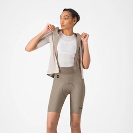 CASTELLI Cyklistické nohavice krátke s trakmi - ESPRESSO 2 W DT - béžová