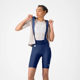 CASTELLI Cyklistické nohavice krátke s trakmi - ESPRESSO 2 W DT - modrá