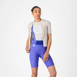 CASTELLI Cyklistické nohavice krátke s trakmi - ESPRESSO 2 W DT - fialová