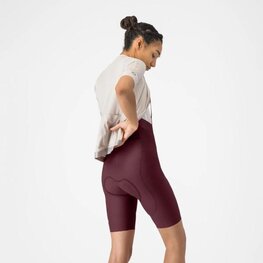 CASTELLI Cyklistické nohavice krátke s trakmi - ESPRESSO 2 W DT - bordová