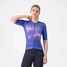 CASTELLI Cyklistický dres s krátkym rukávom - CLIMBER'S A/C W - modrá