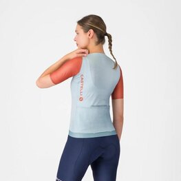 CASTELLI Cyklistický dres s krátkym rukávom - CORRETTO W - modrá/červená