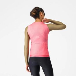 CASTELLI Cyklistický dres s dlhým rukávom letný - CORRETTO W LONG - ružová