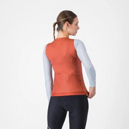 CASTELLI Cyklistický dres s dlhým rukávom letný - CORRETTO W LONG - modrá/červená