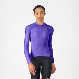 CASTELLI Cyklistický dres s dlhým rukávom letný - ESPRESSO 2 W - fialová