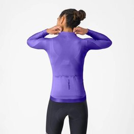 CASTELLI Cyklistický dres s dlhým rukávom letný - ESPRESSO 2 W - fialová