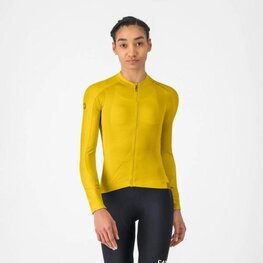 CASTELLI Cyklistický dres s dlhým rukávom letný - ESPRESSO 2 W - žltá