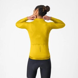 CASTELLI Cyklistický dres s dlhým rukávom letný - ESPRESSO 2 W - žltá