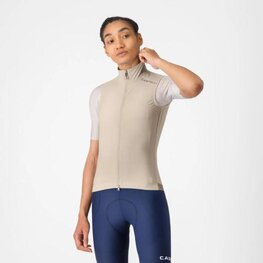 CASTELLI Cyklistická vesta - ESPRESSO 2 W - béžová