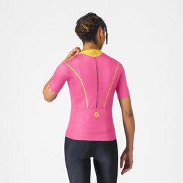 CASTELLI Cyklistický dres s krátkym rukávom - ANIMA FLOW - ružová