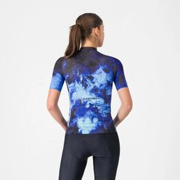 CASTELLI Cyklistický dres s krátkym rukávom - COSMIC VORTEX - modrá