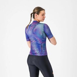 CASTELLI Cyklistický dres s krátkym rukávom - COSMIC VORTEX - fialová