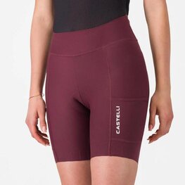 CASTELLI Cyklistické nohavice krátke bez trakov - COMFORT TRAVEL - bordová