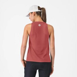 CASTELLI Cyklistické tričko bez rukávov - COMFORT TRAVEL - červená