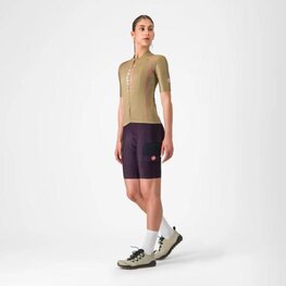 CASTELLI Cyklistický dres s krátkym rukávom - UNLIMITED 2 W - hnedá